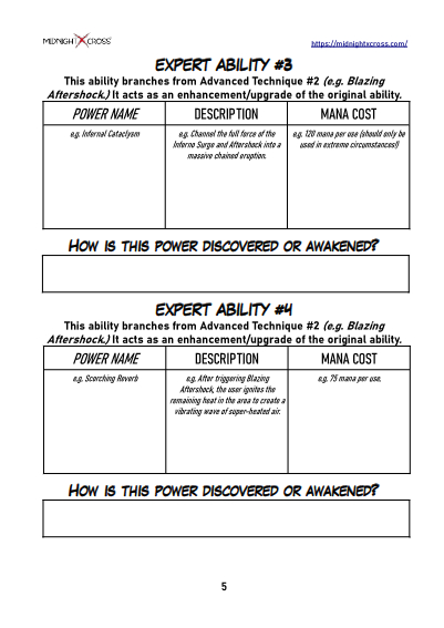 Power System Skill Tree Worksheet Preview 5